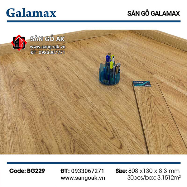 Sàn Gỗ Công Nghiệp TQ Galamax 8.3mm BG229